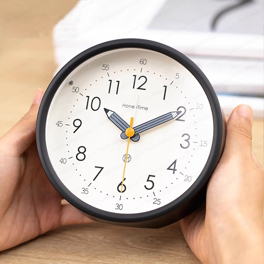 Đồng Hồ Báo Thức Để Bàn Honey Time - Mẫu Có Đèn - Dùng Decor Góc Học Tập