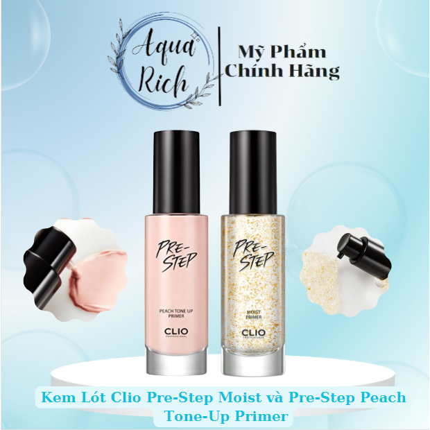 Tinh Chất Kem Lót Make Up Ẩm Da Clio Pre-Step Peach Tone-Up Primer - Moist Primer 30ml