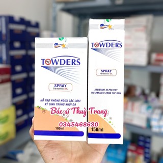 XỊt ghẻ làm sạch loại bỏ các loại ký sinh trùng ngoài da Towders Spray 100ml-150ml