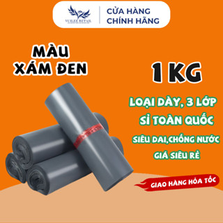 [1Kg - Màu Xám Đen] Túi gói Hàng Niêm Phong Tự Dính VUILEE RETAIL 3 Lớp Dày Dặn Niêm Phong Đơn Hàng