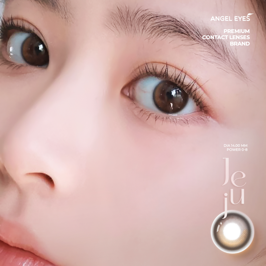 Lens nâu có độ cận Angel Eyes JEJU hiệu ứng loang màu như mắt ướt lens filter đang thịnh hành trên tốp tốp