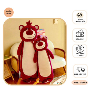 Gấu Bông Gấu Dâu Đứng Lotso gối ôm gấu dâu lotso mẫu mới, gối ôm cho bé, gối ôm ngủ cao cấp
