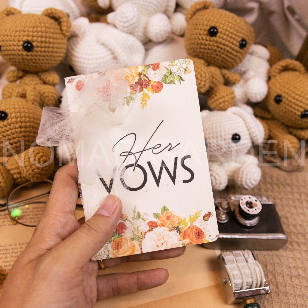 𝐌𝐚̂̃𝐮 𝟏-𝟐-𝟑 -  Thiệp Gập HIS VOWS-HER VOWS Vintage Nhiều Loại - NOMAD GARDEN