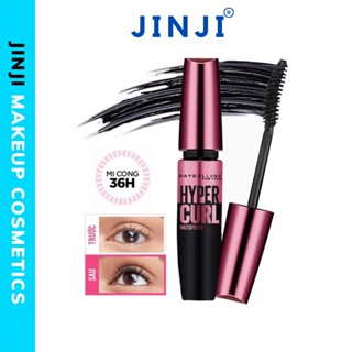  Mascara Maybelline Hyper Curl Waterproof Dài Mi và Cong Mi Chuốt Mi Đen 9.2ml JINJI 