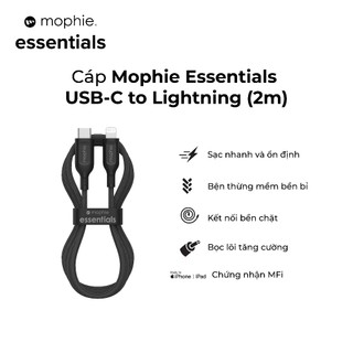Cáp USB-C To LNing Mophie 1M - dành cho iP/nhà Táo