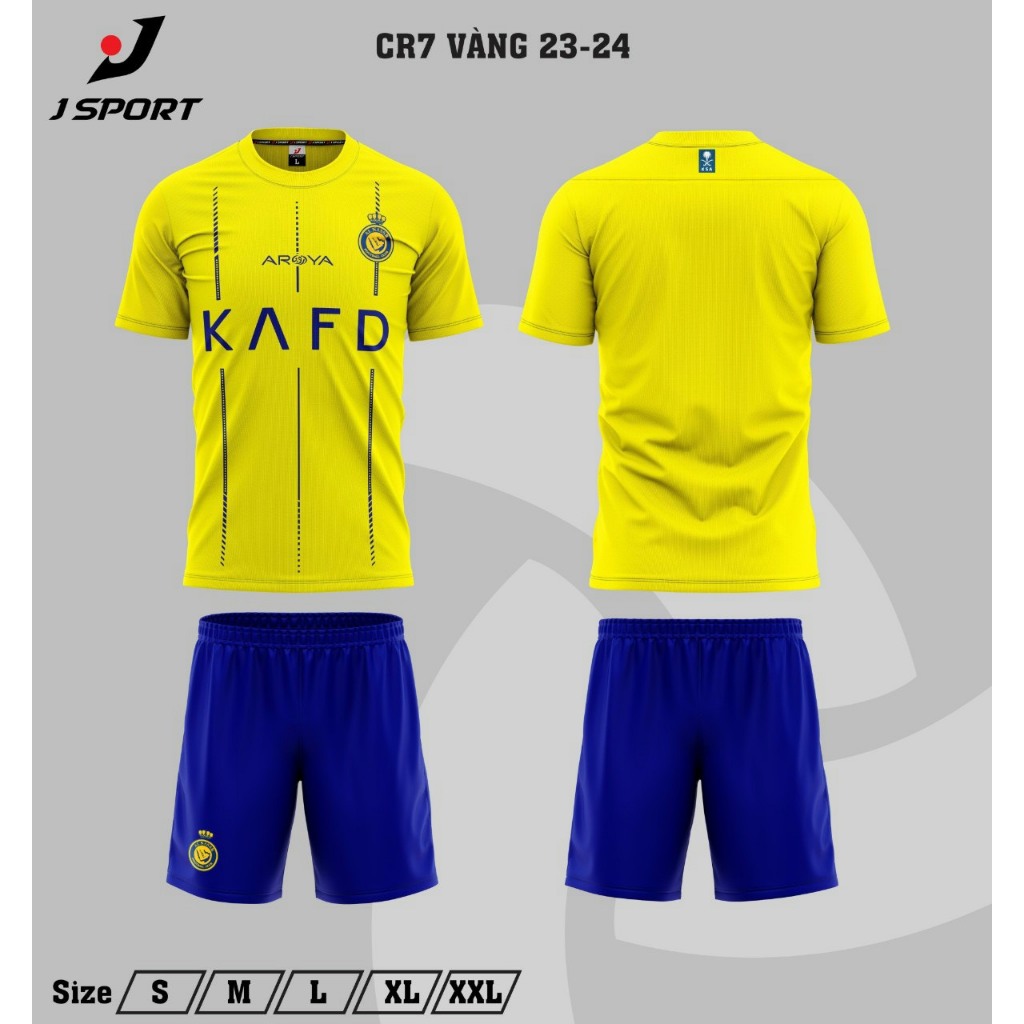 Quần áo thể thao bóng đá nam nữ có in tên số theo yêu cầu.