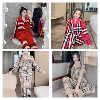 Bộ ngủ pijama nữ tay dài quần dài chất lụa mango mềm mịn hàng loại 1 size 40-60kg