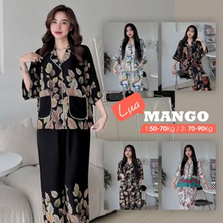 Đồ bộ pijama bigsize 1(50-70kg) 2(70-90kg) tay CÁNH DƠI quần dài lụa Mango