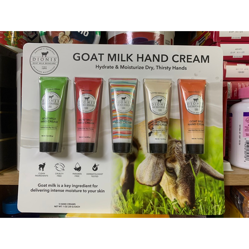 Kem dưỡng da tay Dionis Goat Milk Hand Cream 28g  - Tinh chất sữa dê USA