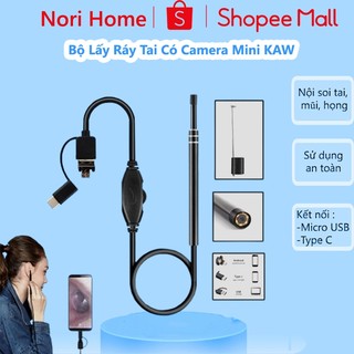 Camera nội soi soi tai, mũi, họng 5.5mm Corisu kèm bộ lấy ráy tai HD Visual Earwas Clean Tool cho hình ảnh sắc nét