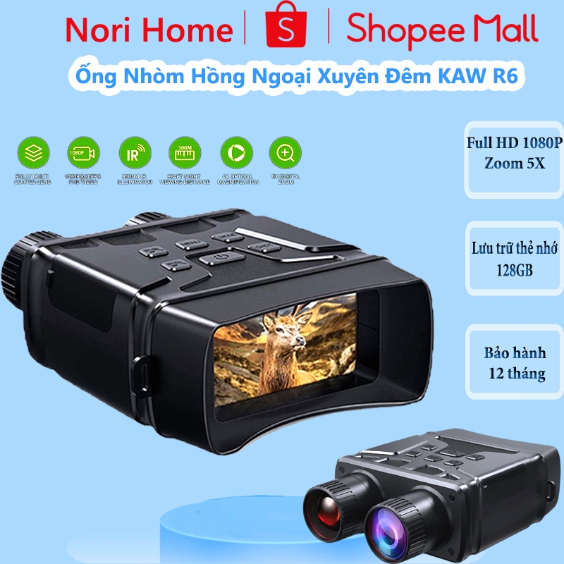 Ống Nhòm Hồng Ngoại Xuyên Đêm Corisu R6 850nm Full HD 1080P Zoom 5X Kỹ Thuật Số Lưu Trữ Thẻ Nhớ Lên Đến 128Gb | BigBuy360 - bigbuy360.vn