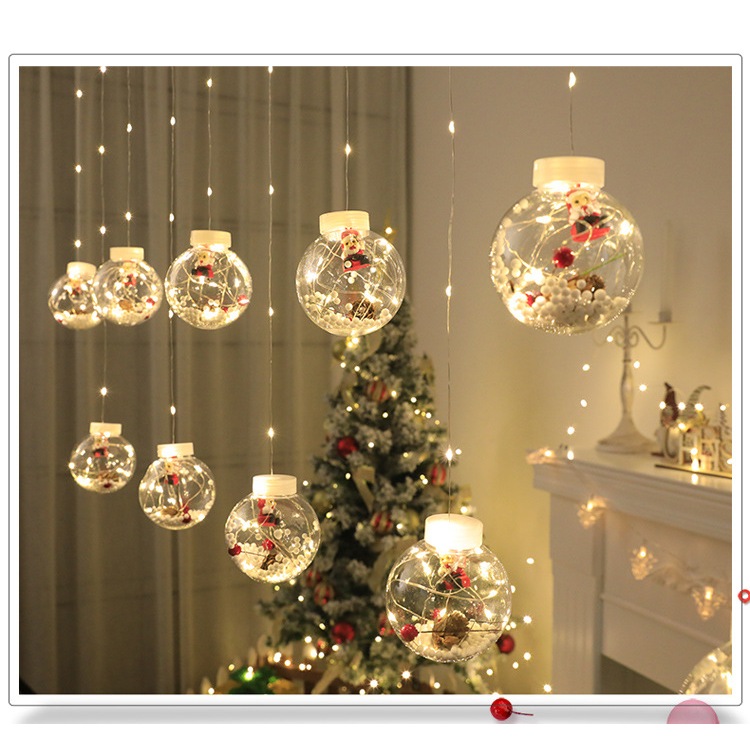 Đèn led trang trí cây thông hình quả thông lá cành khô chạy pin tiện dụng