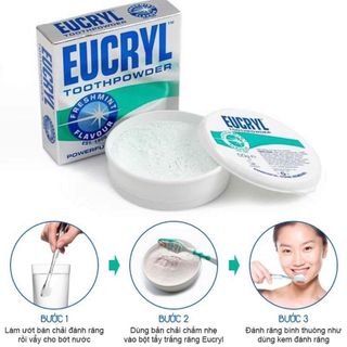 Bột Đánh Trắng Răng Eucryl Tooth Powder 50g