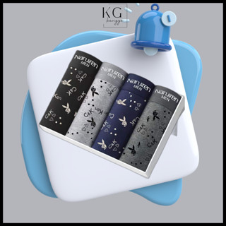 Sét 4 quần sịp đùi nam boxer thun cotton quần xì nam lót lưới co dãn thấm hút kháng khuẩn PLAYBOY Kenggo