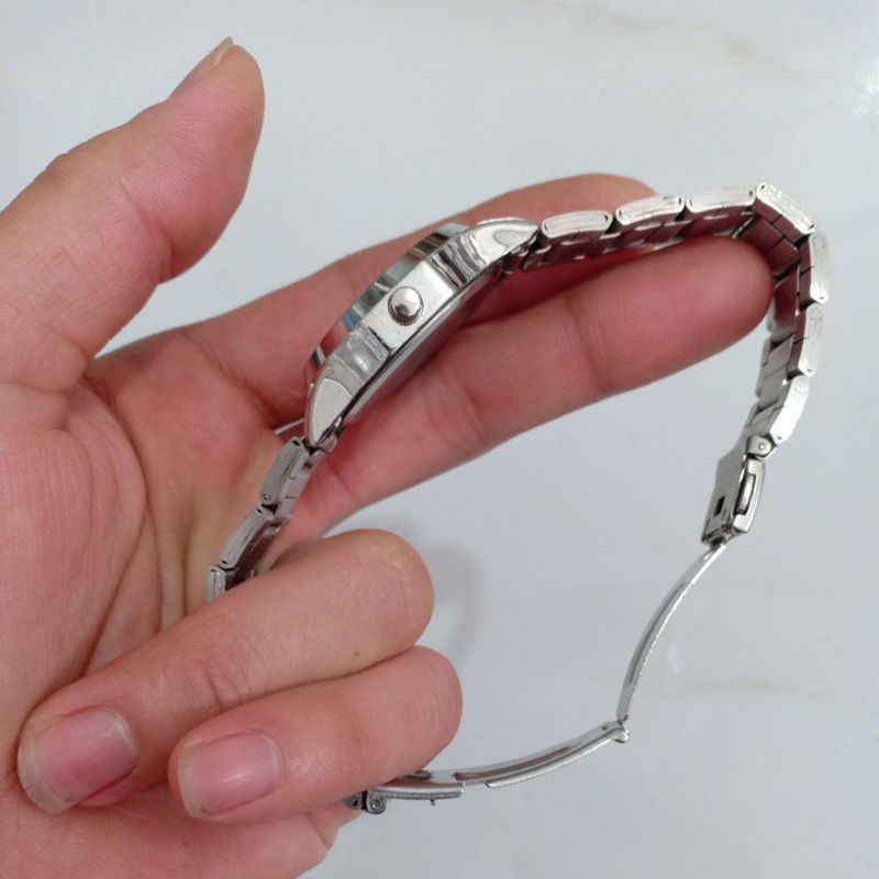 Đồng hồ si nam hiệu NO BRAND mặt đen độ mới cao 91%