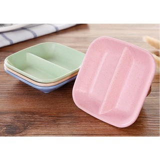 Chén Đựng Gia Vị 2 Ngăn Chất Liệu Lúa Mạch
