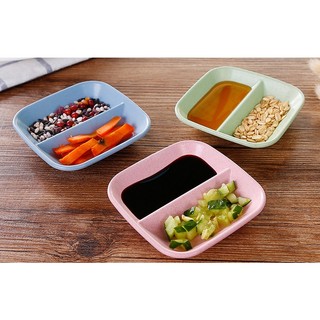 Chén Đựng Gia Vị 2 Ngăn Chất Liệu Lúa Mạch