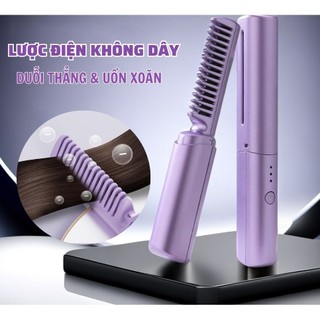 Lược điện chải thẳng tóc bỏ túi không dây