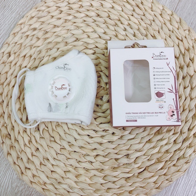 KHẨU TRANG LỌC BỤI 3 LỚP SỢI TRE BAMBOO BY LIL , banbuondososinh1