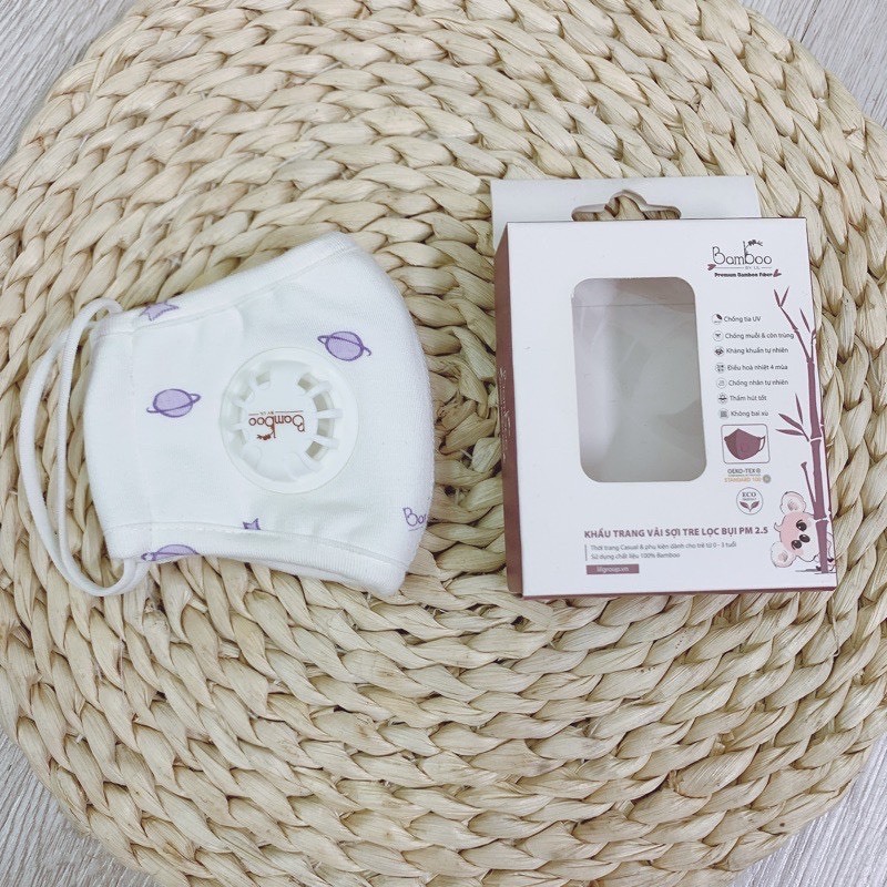 KHẨU TRANG LỌC BỤI 3 LỚP SỢI TRE BAMBOO BY LIL , banbuondososinh1