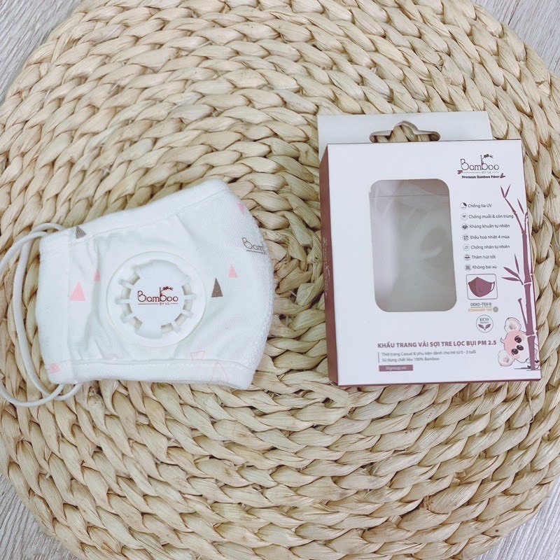KHẨU TRANG LỌC BỤI 3 LỚP SỢI TRE BAMBOO BY LIL , banbuondososinh1
