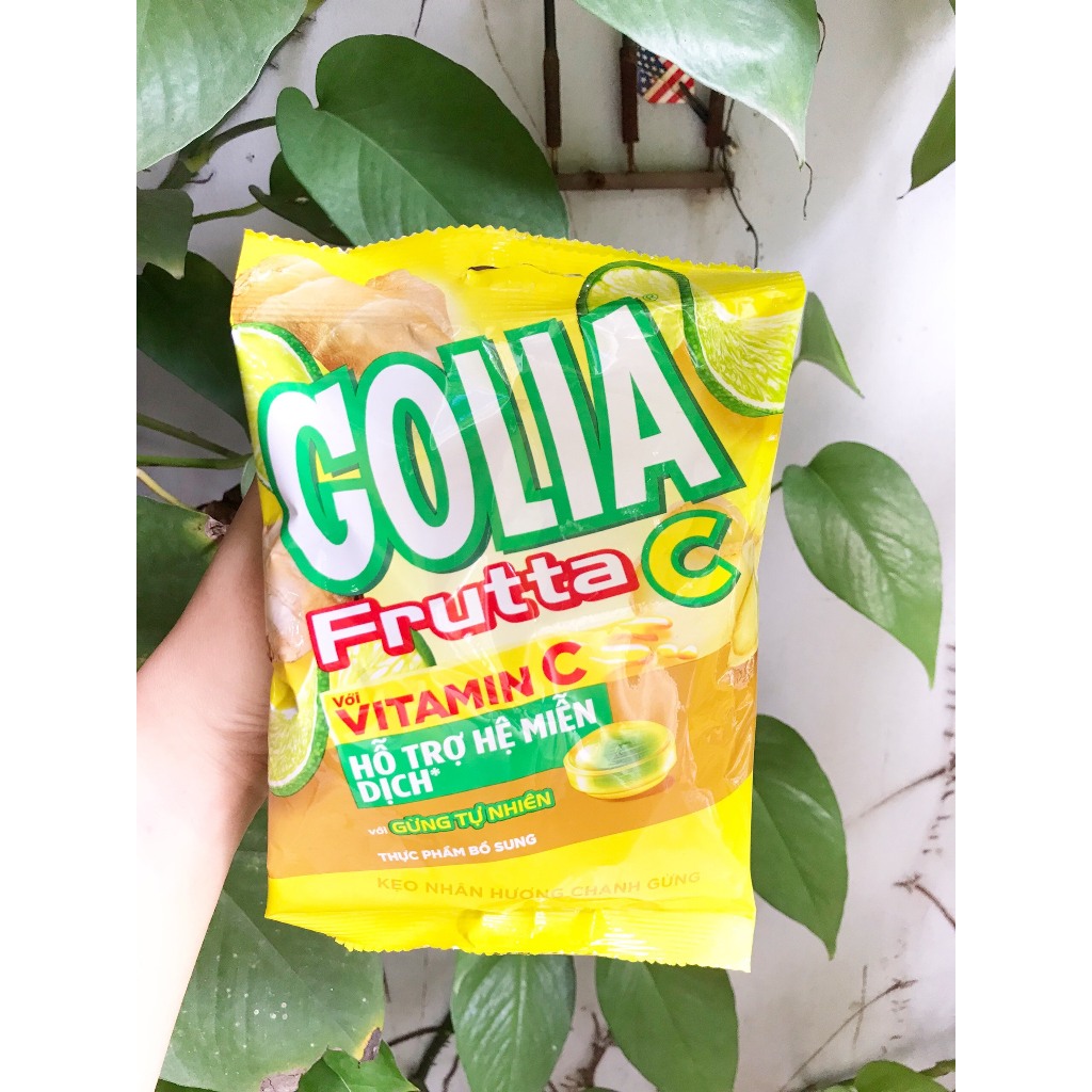 Kẹo Nhân Hương Chanh Gừng Vitamin C Golia Frutta C
