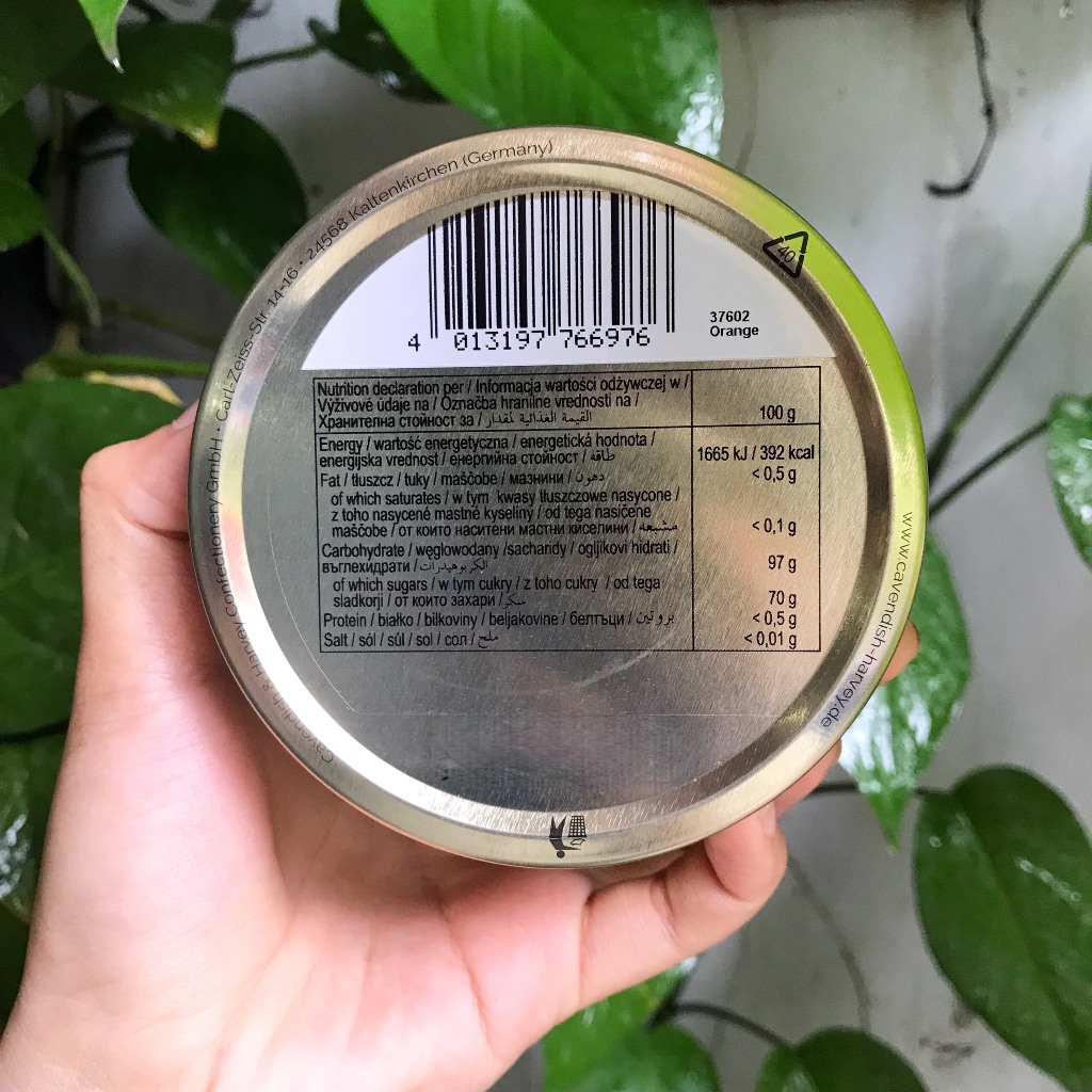 Kẹo Hộp Thiếc Đức Cavendish Harvey Hương Cam Fruity Orange Drops