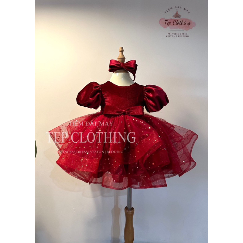 𝐀𝐒𝐓𝐄𝐑- Đầm Công Chúa Thiết Kế Cho Bé Gái by Tep Clothing- Hình Thật