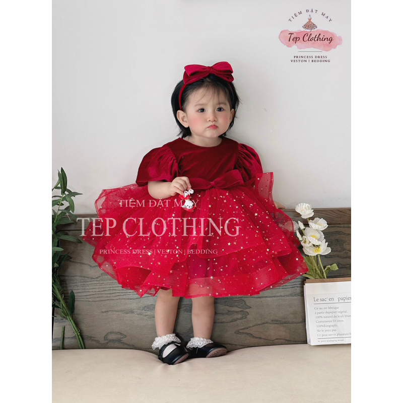 𝐀𝐒𝐓𝐄𝐑- Đầm Công Chúa Thiết Kế Cho Bé Gái by Tep Clothing- Hình Thật