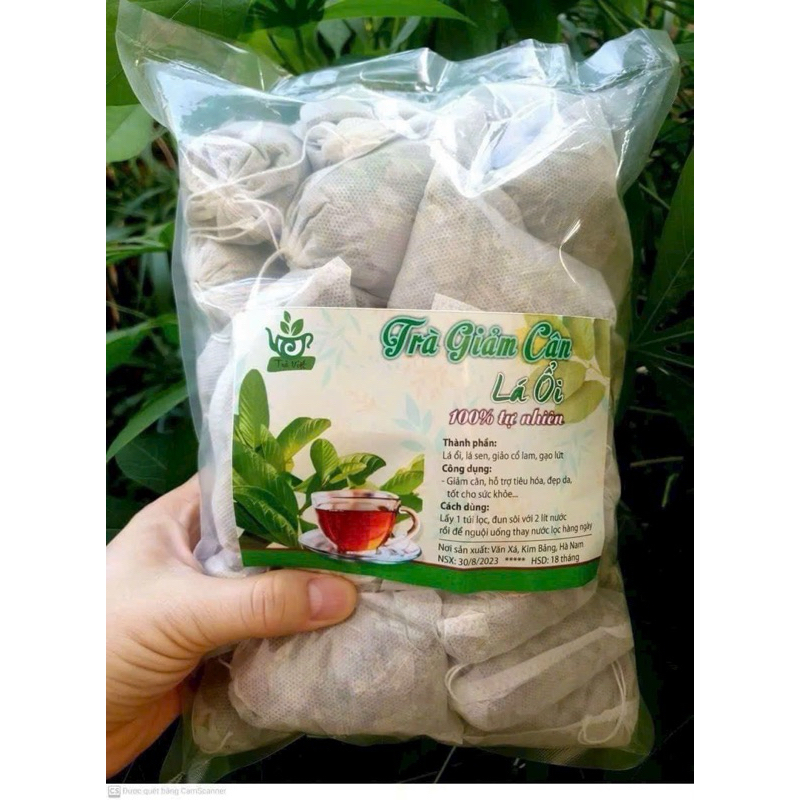 75K Bịch 25 túi lọc trà giảm cân lá ổi