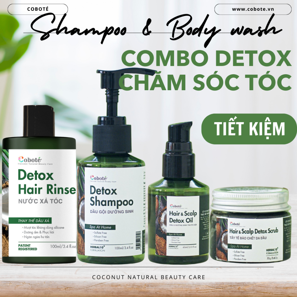 Combo detox chăm sóc tóc dưỡng sinh Coboté