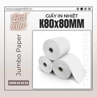 GIẤY IN BILL | K80x80 chỉ 12.500đ/cuộn | Siêu to - Siêu tiết kiệm