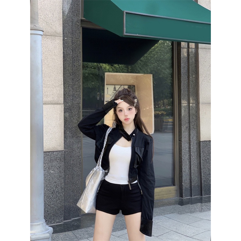 Áo khoác bạ da lì