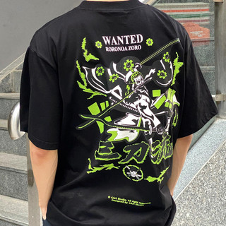 Áo Thun 4ART Zoro One Piece Đảo Hải Tặc Tee Anime Local Brand Unisex Cotton Màu đen