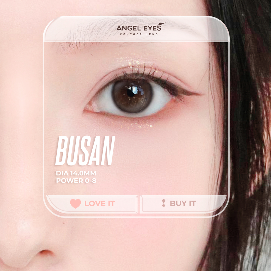 Lens xám có độ cận Angel Eyes BUSAN hiệu ứng loang màu như mắt ướt lens filter đang thịnh hành trên tốp tốp