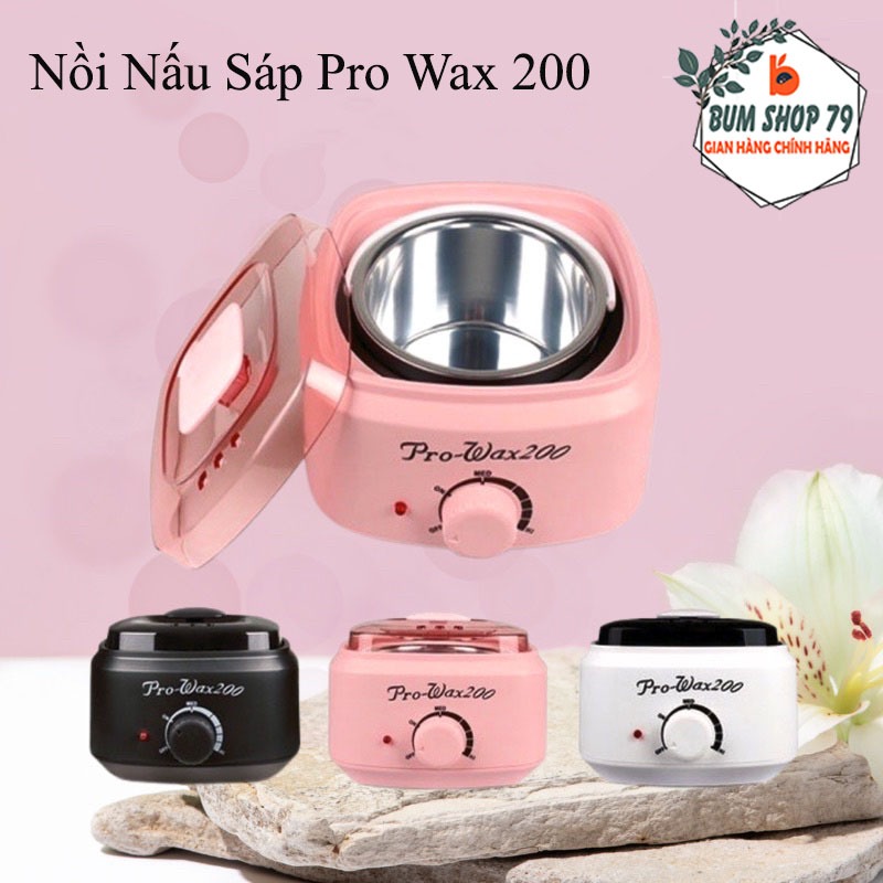 Nồi Nấu Sáp Wax Lông Pro Wax 200 Chất Liệu Inox Chống Dính, Máy Wax Lông Nóng Đa Năng Thiết Kế Cao Cấp Thông Minh.