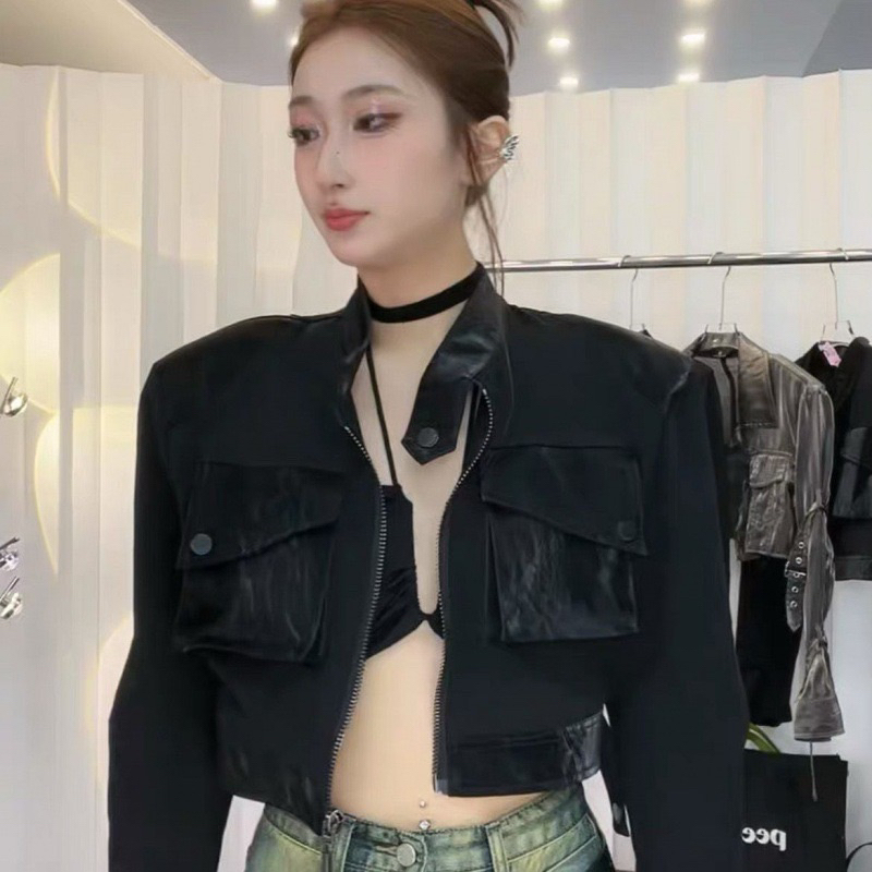 Áo khoác bạ da lì