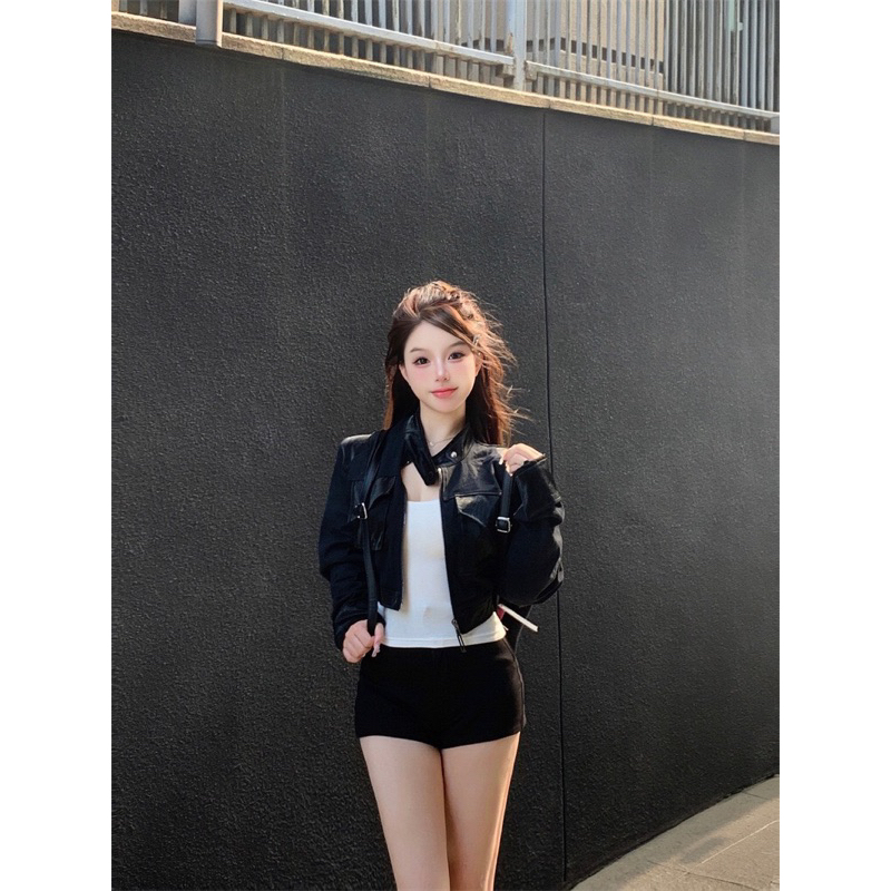 Áo khoác bạ da lì