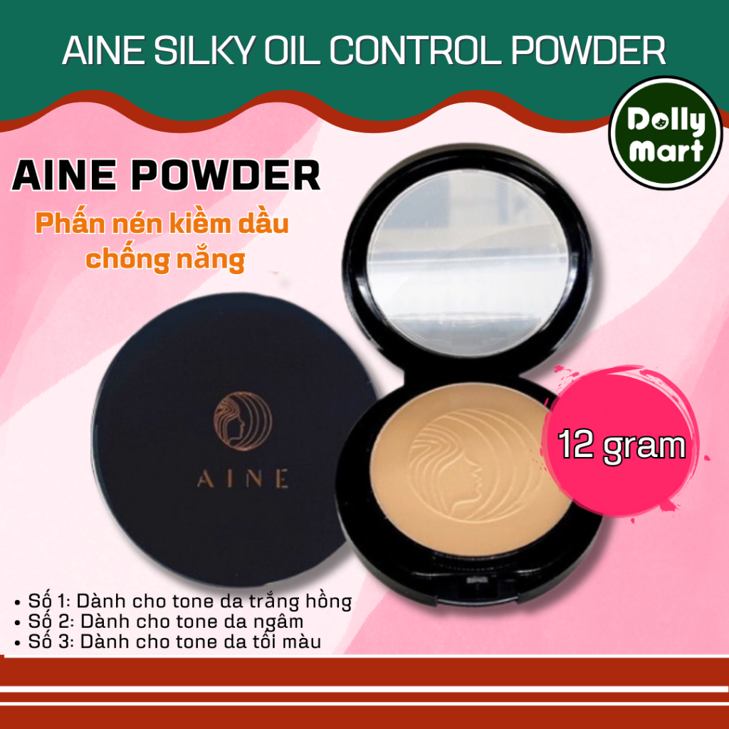 AINE Silky Oil Free Powder Phấn AINE Silky Oil Free Powder  giúp kiểm soát dầu, làm sáng da  và chốn