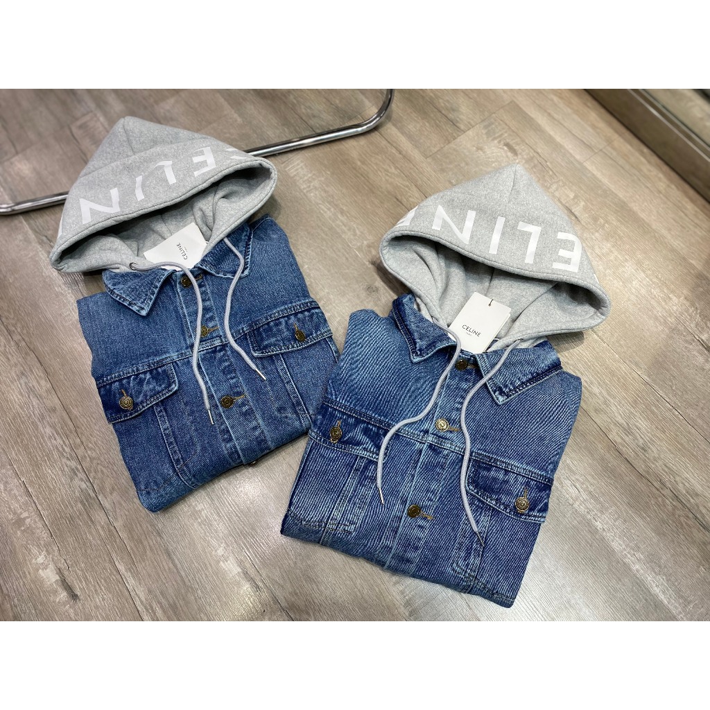 Áo KHOÁC BÒ XANH MŨ NỈ BÔNG CELINE 6866