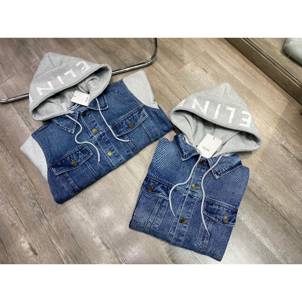 Áo KHOÁC BÒ XANH MŨ NỈ BÔNG CELINE 6866