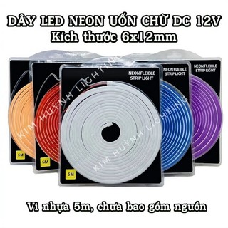 Dây đèn led neon flex mm DC12V, không thấm nước