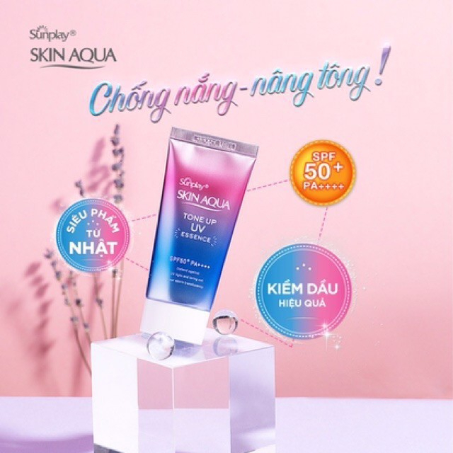 Kem chống nắng Skin Aqua Nhật Bản lên tone trắng sáng Tone up UV SPF 50+ PA++++ 80gr