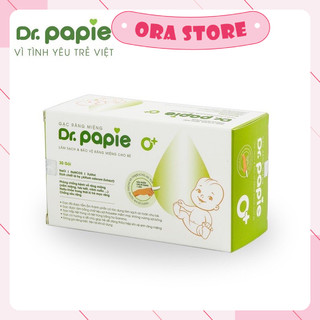 Gạc rơ lưỡi Dr Papie chính hãng, hộp 30 gói