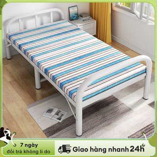 Woodland Giường Sắt gấp Gọn cao - Sọc xanh hàng nhập khẩu  1 người nằm, 2 người nằm