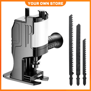 Bộ Chuyển Đổi Máy Khoan Thành Cưa Điện Cầm Tay Kèm 3 Lưỡi Cưa Lọng Cắt Gỗ Kim Loại ( Lắp Được Khoan Pin Và Khoan Điện)