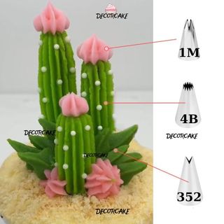 Bộ 3 đui bắt kem , đuôi bắt hoa trang trí bánh sinh nhật, chuôi bắt hoa, đầu bơm kem bằng thép đúc