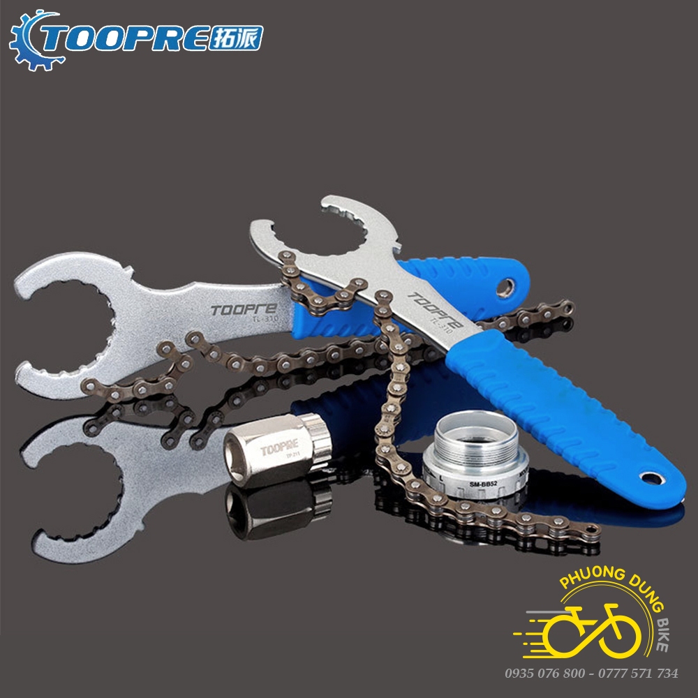 Dụng cụ giữ líp và tháo trục cốt rỗng xe đạp 3in1 TOOPRE TL-310
