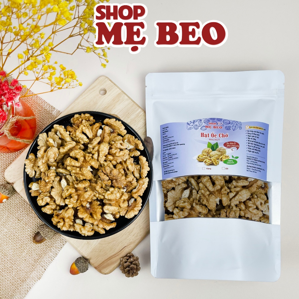 Nhân Hạt Óc Chó Vàng Mỹ Làm Sữa ,Trộn Granola Shop Mẹ Beo