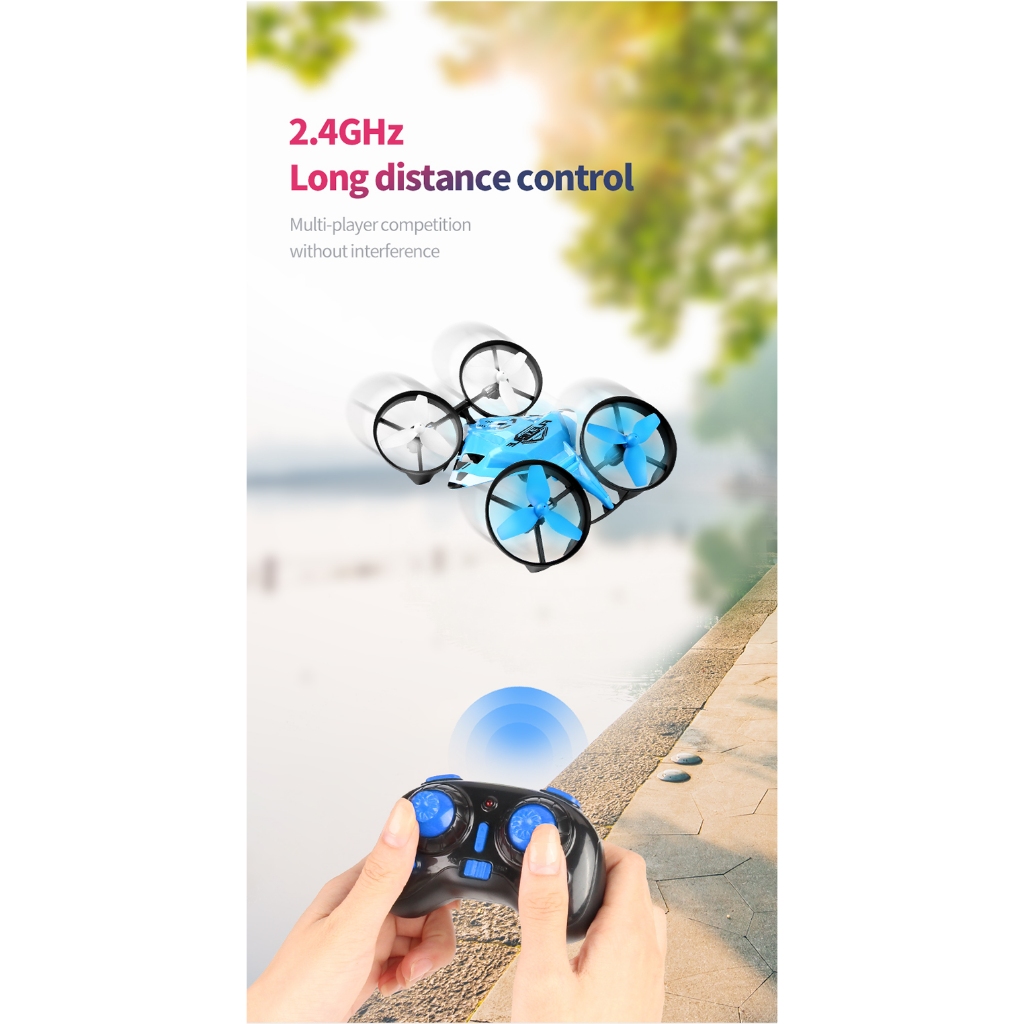 Máy bay không người lái ba trong một JJRC H113 dưới nước, trên bộ và trên không, không thấm nước, lật 360 độ